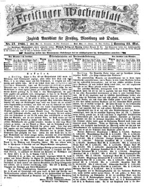 Freisinger Wochenblatt Sonntag 13. Mai 1866