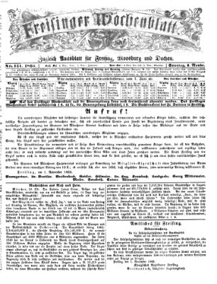 Freisinger Wochenblatt Sonntag 4. November 1866