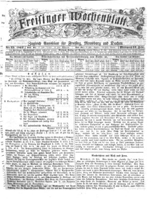 Freisinger Wochenblatt Mittwoch 27. Februar 1867