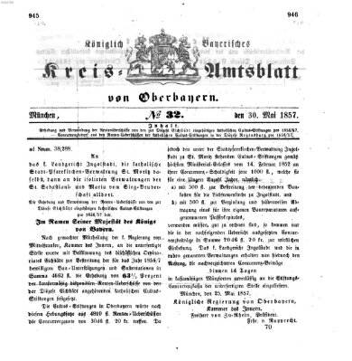 Königlich-bayerisches Kreis-Amtsblatt von Oberbayern (Münchner Intelligenzblatt) Samstag 30. Mai 1857