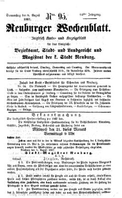 Neuburger Wochenblatt Donnerstag 8. August 1867