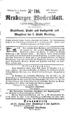 Neuburger Wochenblatt Dienstag 3. Dezember 1867