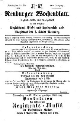 Neuburger Wochenblatt Dienstag 25. Mai 1869