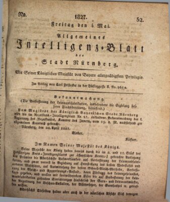 Allgemeines Intelligenz-Blatt der Stadt Nürnberg Freitag 4. Mai 1827