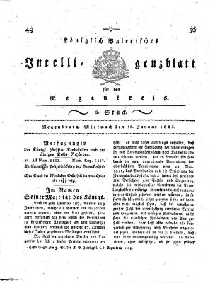 Königlich-baierisches Intelligenzblatt für den Regen-Kreis (Königlich bayerisches Intelligenzblatt für die Oberpfalz und von Regensburg) Mittwoch 15. Januar 1823