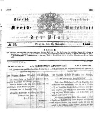 Königlich-bayerisches Kreis-Amtsblatt der Pfalz (Königlich bayerisches Amts- und Intelligenzblatt für die Pfalz) Mittwoch 28. November 1866