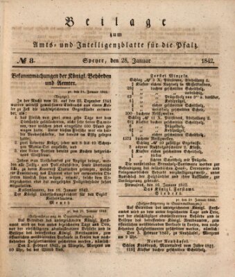 Königlich bayerisches Amts- und Intelligenzblatt für die Pfalz Freitag 28. Januar 1842