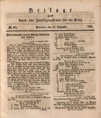 Königlich bayerisches Amts- und Intelligenzblatt für die Pfalz Mittwoch 19. Dezember 1849