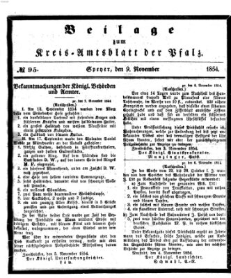 Königlich-bayerisches Kreis-Amtsblatt der Pfalz (Königlich bayerisches Amts- und Intelligenzblatt für die Pfalz) Donnerstag 9. November 1854