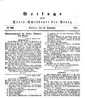 Königlich-bayerisches Kreis-Amtsblatt der Pfalz (Königlich bayerisches Amts- und Intelligenzblatt für die Pfalz) Donnerstag 18. Dezember 1856