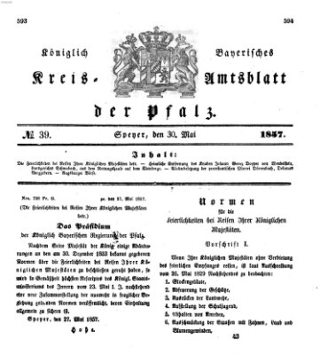 Königlich-bayerisches Kreis-Amtsblatt der Pfalz (Königlich bayerisches Amts- und Intelligenzblatt für die Pfalz) Samstag 30. Mai 1857