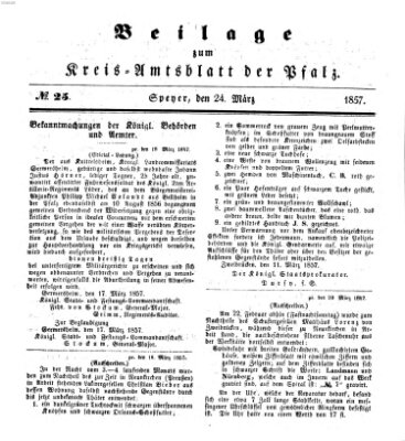 Königlich-bayerisches Kreis-Amtsblatt der Pfalz (Königlich bayerisches Amts- und Intelligenzblatt für die Pfalz) Dienstag 24. März 1857