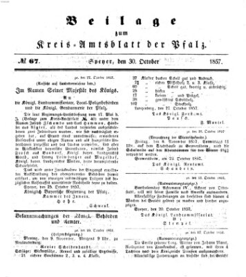 Königlich-bayerisches Kreis-Amtsblatt der Pfalz (Königlich bayerisches Amts- und Intelligenzblatt für die Pfalz) Freitag 30. Oktober 1857