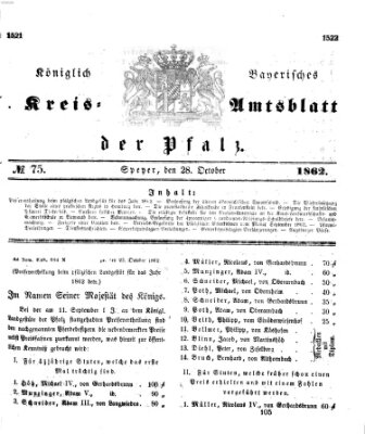 Königlich-bayerisches Kreis-Amtsblatt der Pfalz (Königlich bayerisches Amts- und Intelligenzblatt für die Pfalz) Dienstag 28. Oktober 1862