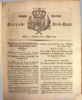 Königlich baierisches Salzach-Kreis-Blatt Freitag 8. Januar 1813