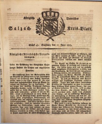 Königlich baierisches Salzach-Kreis-Blatt Freitag 11. Juni 1813
