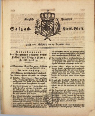 Königlich baierisches Salzach-Kreis-Blatt Montag 13. Dezember 1813