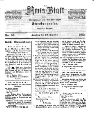 Amts-Blatt für den Verwaltungs- und Gerichts-Bezirk Schrobenhausen Samstag 12. Dezember 1863