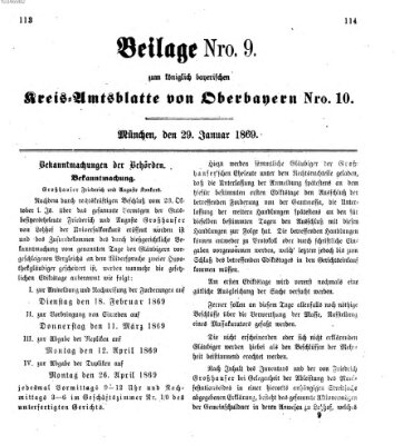 Königlich-bayerisches Kreis-Amtsblatt von Oberbayern (Münchner Intelligenzblatt) Freitag 29. Januar 1869