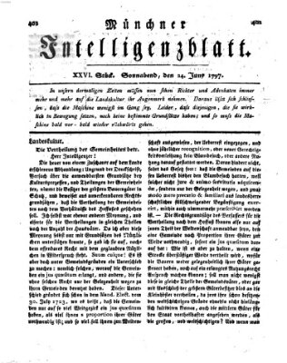 Münchner Intelligenzblatt Samstag 24. Juni 1797