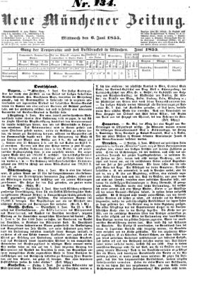 Neue Münchener Zeitung (Süddeutsche Presse) Mittwoch 6. Juni 1855