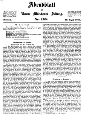 Neue Münchener Zeitung (Süddeutsche Presse) Mittwoch 20. August 1856