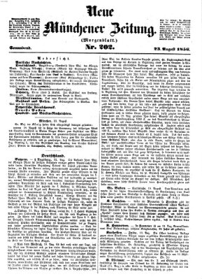 Neue Münchener Zeitung (Süddeutsche Presse) Samstag 23. August 1856