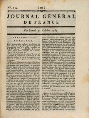 Affiches, annonces et avis divers ou Journal général de France (Affiches, annonces, et avis divers) Samstag 15. Oktober 1785