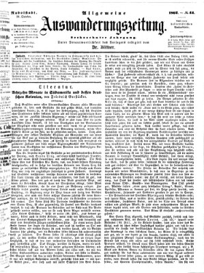 Allgemeine Auswanderungs-Zeitung Freitag 31. Oktober 1862