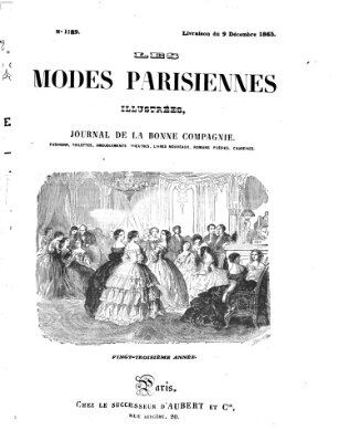 Les Modes parisiennes Samstag 9. Dezember 1865