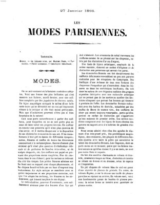 Les Modes parisiennes Samstag 27. Januar 1866