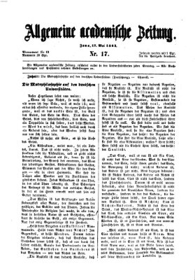 Allgemeine academische Zeitung Sonntag 17. Mai 1863
