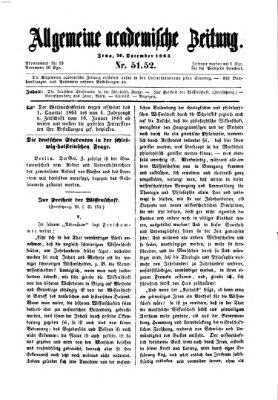 Allgemeine academische Zeitung Sonntag 20. Dezember 1863