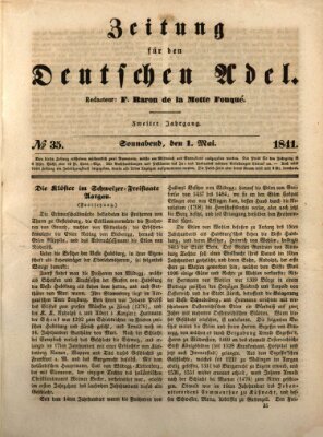 Zeitung für den deutschen Adel Samstag 1. Mai 1841