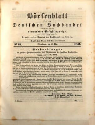 Zeitung für den deutschen Adel Dienstag 18. Mai 1841