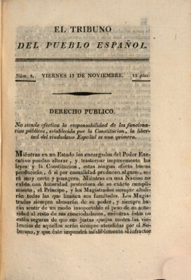 El Tribuno del pueblo español Freitag 13. November 1812