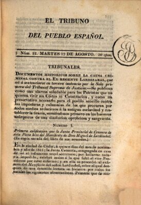 El Tribuno del pueblo español Dienstag 17. August 1813