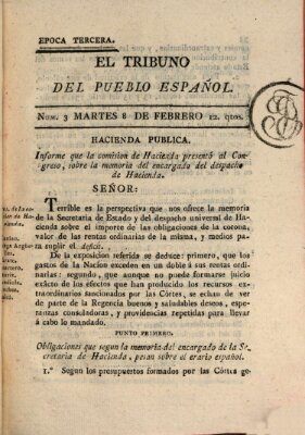 El Tribuno del pueblo español Dienstag 8. Februar 1814