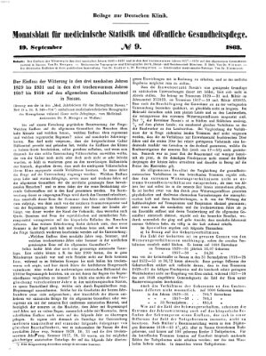 Deutsche Klinik Samstag 19. September 1863