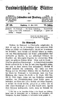 Landwirtschaftliche Blätter für Schwaben und Neuburg Freitag 10. Mai 1867