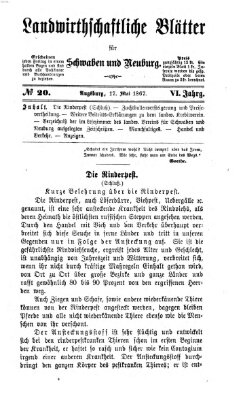Landwirtschaftliche Blätter für Schwaben und Neuburg Freitag 17. Mai 1867