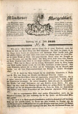 Münchener Morgenblatt Samstag 4. Juli 1840