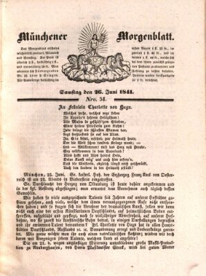 Münchener Morgenblatt Samstag 26. Juni 1841