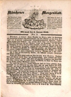 Münchener Morgenblatt Mittwoch 5. Januar 1842