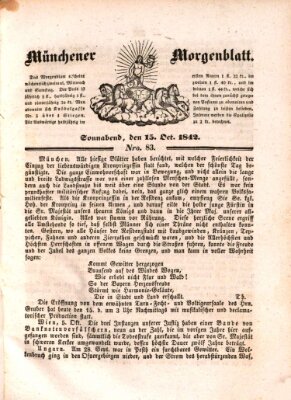Münchener Morgenblatt Samstag 15. Oktober 1842