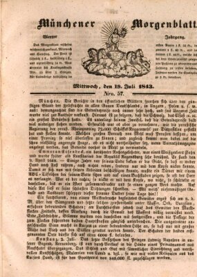Münchener Morgenblatt Mittwoch 19. Juli 1843