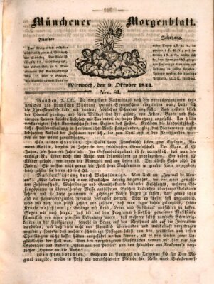 Münchener Morgenblatt Mittwoch 9. Oktober 1844
