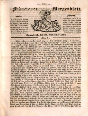 Münchener Morgenblatt Samstag 23. November 1844