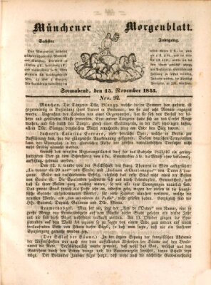 Münchener Morgenblatt Samstag 15. November 1845