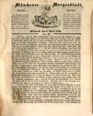 Münchener Morgenblatt Mittwoch 8. April 1846